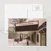 Carte Postale Journée De Neige Au Cinéma (Devant / Derrière)