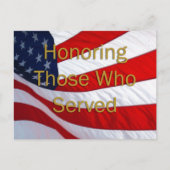 Carte Postale Journée des anciens combattants en l'honneur de ce (Devant)