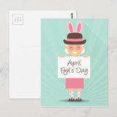 Carte Postale journée des fous d'avril (Devant / Derrière)