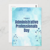 Carte Postale Journée des professionnels de l'administration (Devant / Derrière)