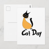 Carte Postale Journée du chat  (Devant / Derrière)