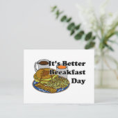 Carte Postale Journée du petit déjeuner amélioré (Debout devant)