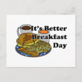 Carte Postale Journée du petit déjeuner amélioré (Devant)