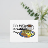 Carte Postale Journée du petit déjeuner amélioré (Debout devant)
