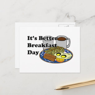 Carte Postale Journée du petit déjeuner amélioré
