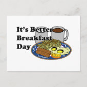 Carte Postale Journée du petit déjeuner amélioré (Devant)