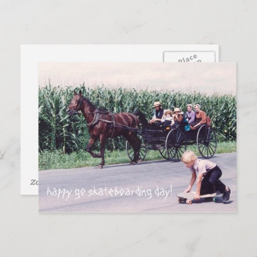 Carte Postale Journée du skateboard (Devant / Derrière)