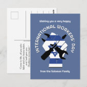 CARTE POSTALE JOURNÉE DU TRAVAIL ISRAÉLIENNE (Devant / Derrière)