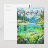 Carte Postale Journée Ensoleillée Sur l'Étang Tranquille (Devant / Derrière)