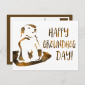 Carte Postale journée heureuse de la marmotte (Devant / Derrière)