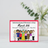 Carte Postale Journée internationale de la femme 8 mars (Debout devant)