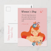 Carte Postale Journée internationale de la femme 8 mars (Devant / Derrière)