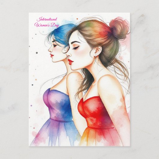 Carte Postale Journée internationale de la femme 8 mars (Devant)