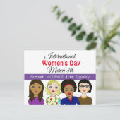 Carte Postale Journée internationale de la femme 8 mars (Debout devant)