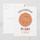 Carte Postale Journée Internationale De La Pi (Devant / Derrière)
