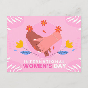 Carte Postale Journée internationale des femmes 8 mars rose mign