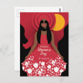 Carte Postale journée internationale des femmes de boho (Devant / Derrière)