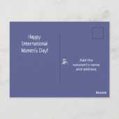 Carte Postale Journée internationale des femmes florales violett (Dos)