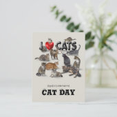 Carte Postale Journée internationale du chat (Debout devant)