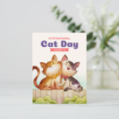 Carte Postale Journée internationale du chat (Debout devant)