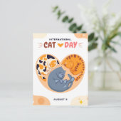 Carte Postale Journée internationale du chat (Debout devant)