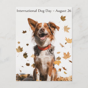 Carte Postale Journée internationale du chien Art de Berger Aust