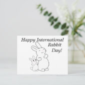 Carte Postale Journée internationale du lapin (Debout devant)