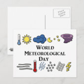 Carte Postale Journée météorologique mondiale (Devant / Derrière)