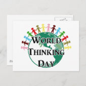 Carte Postale Journée mondiale de la pensée (Devant / Derrière)