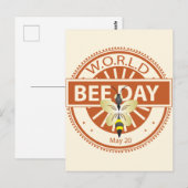 Carte Postale Journée mondiale de l'abeille (Devant / Derrière)