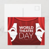 Carte Postale Journée mondiale du théâtre (Devant / Derrière)