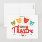 Carte Postale Journée mondiale du théâtre (Devant / Derrière)