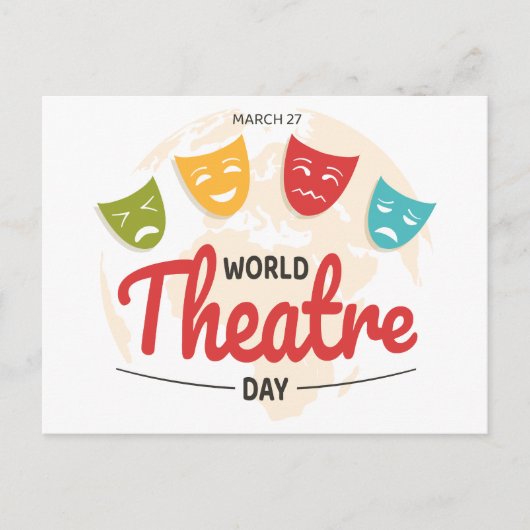 Carte Postale Journée mondiale du théâtre (Devant)