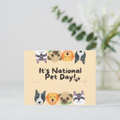 Carte Postale Journée nationale de la animal (Debout devant)