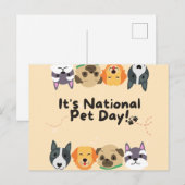 Carte Postale Journée nationale de la animal (Devant / Derrière)