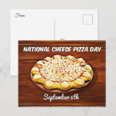 Carte Postale Journee nationale de la pizza au fromage Fêtes gas (Devant / Derrière)