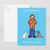 Carte Postale Journée nationale des câlins 4 juin (Devant / Derrière)