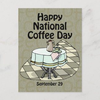 Carte Postale Journée nationale du café 29 septembre