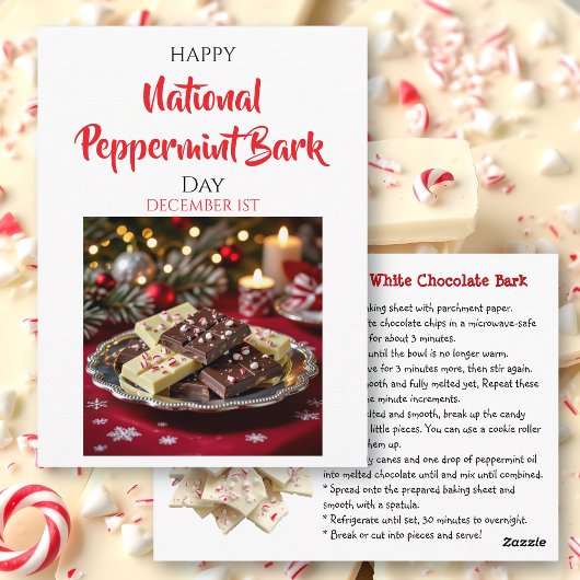 Carte Postale Journée nationale du peppermint bark | 1er déc