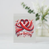 Carte Postale Journée nationale du port du rouge (Debout devant)