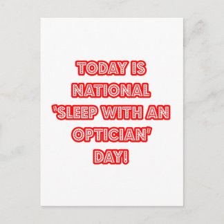 Carte Postale Journée nationale du "sommeil avec un optimiste"