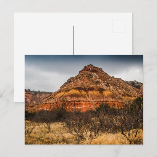 Carte Postale Journée nuageuse sur le parc d'État de Palo Duro C (Devant / Derrière)