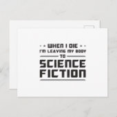 Carte Postale Journee Science Fiction Alien Idee Cadeau Science (Devant / Derrière)