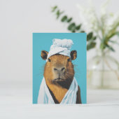 Carte Postale Journée Spa de Capybara (Debout devant)