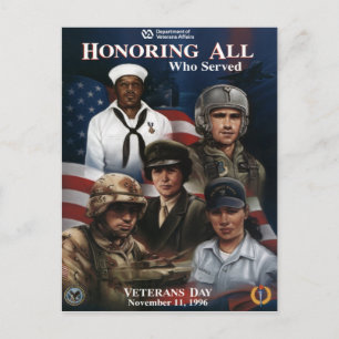 Carte Postale Journée vintage des anciens combattants, 1996 -