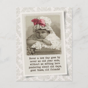 Carte Postale Jours anciens, vieux amis - Reproduction vintage