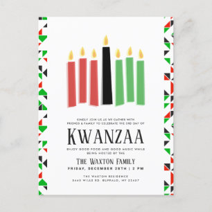 Carte Postale Jours de Kwanzaa Événement de partie