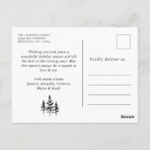 Carte Postale Jours de Noël doré moderne (Dos)