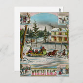 Carte Postale Jours d'hiver (Devant / Derrière)