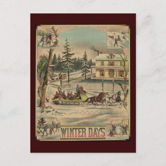 Carte Postale Jours d'hiver (Devant)